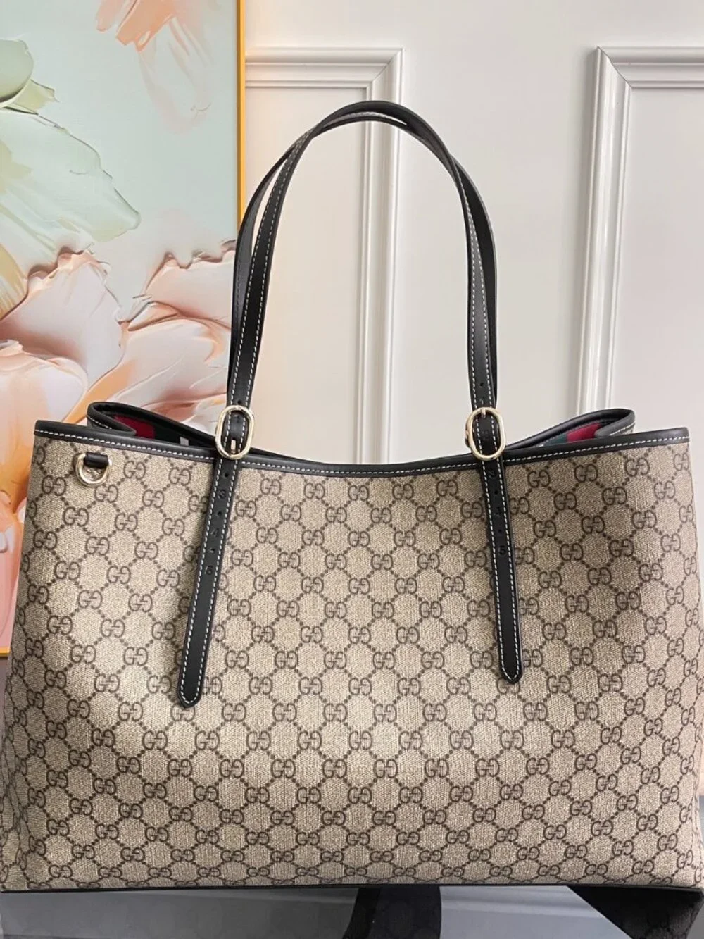 Gucci GG Emblem Maxi Tote Bag